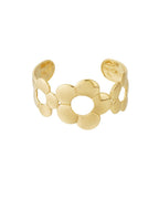 Triple Bloom – Gouden Armband Dames met Open Bloemen
