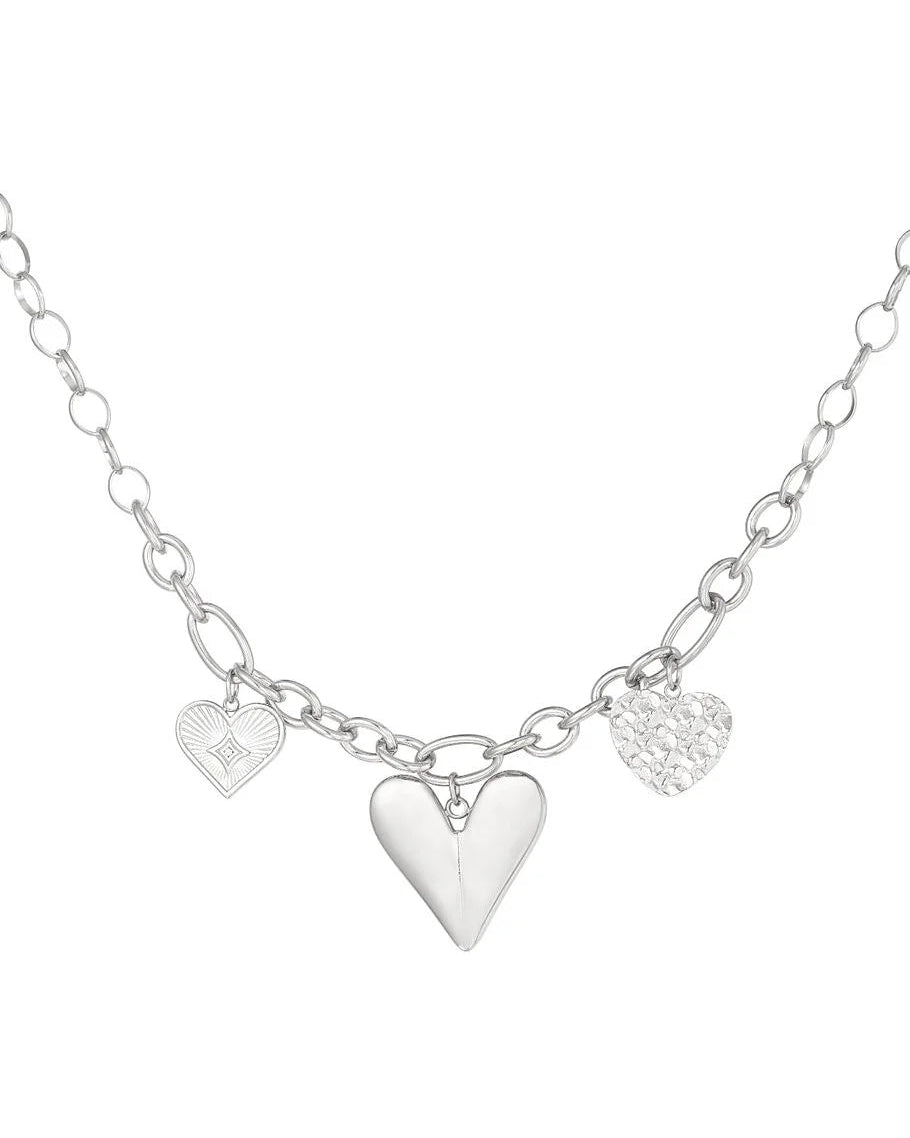 Triple Heart Ketting – Zilver