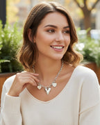 Triple Heart Ketting – Zilver