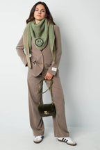 Wintersjaal Smiley Smoothnes TAUPE