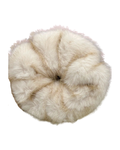 Witte Krinkel Scrunchie van Imitatiebont