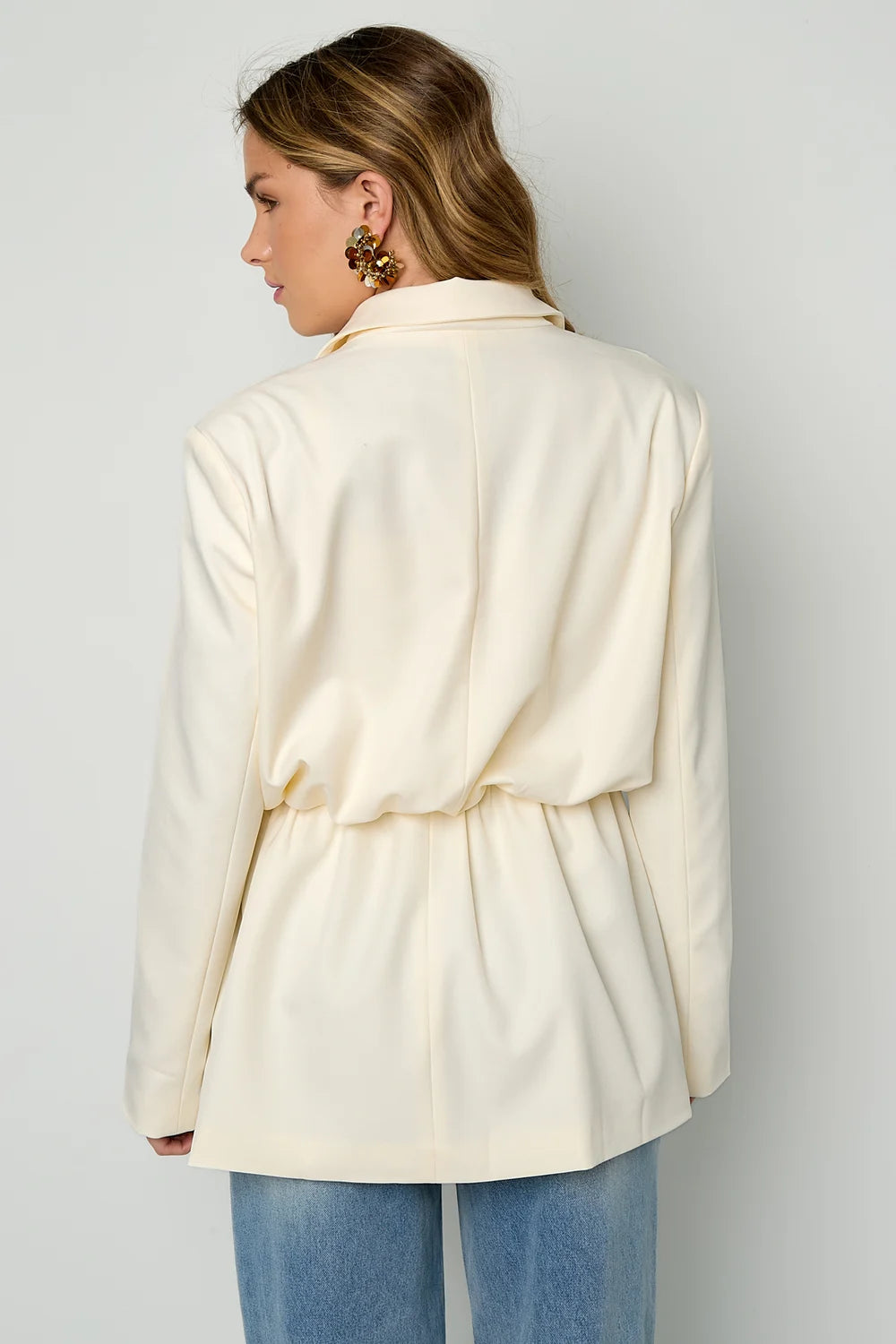 Getailleerde blazer off-white