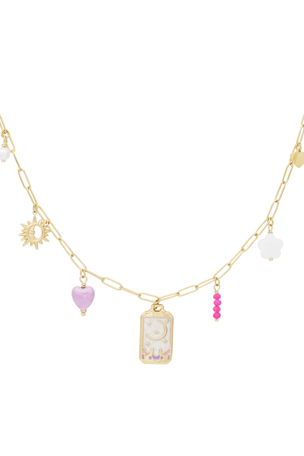 Tiny Moon Bedelketting - Goud