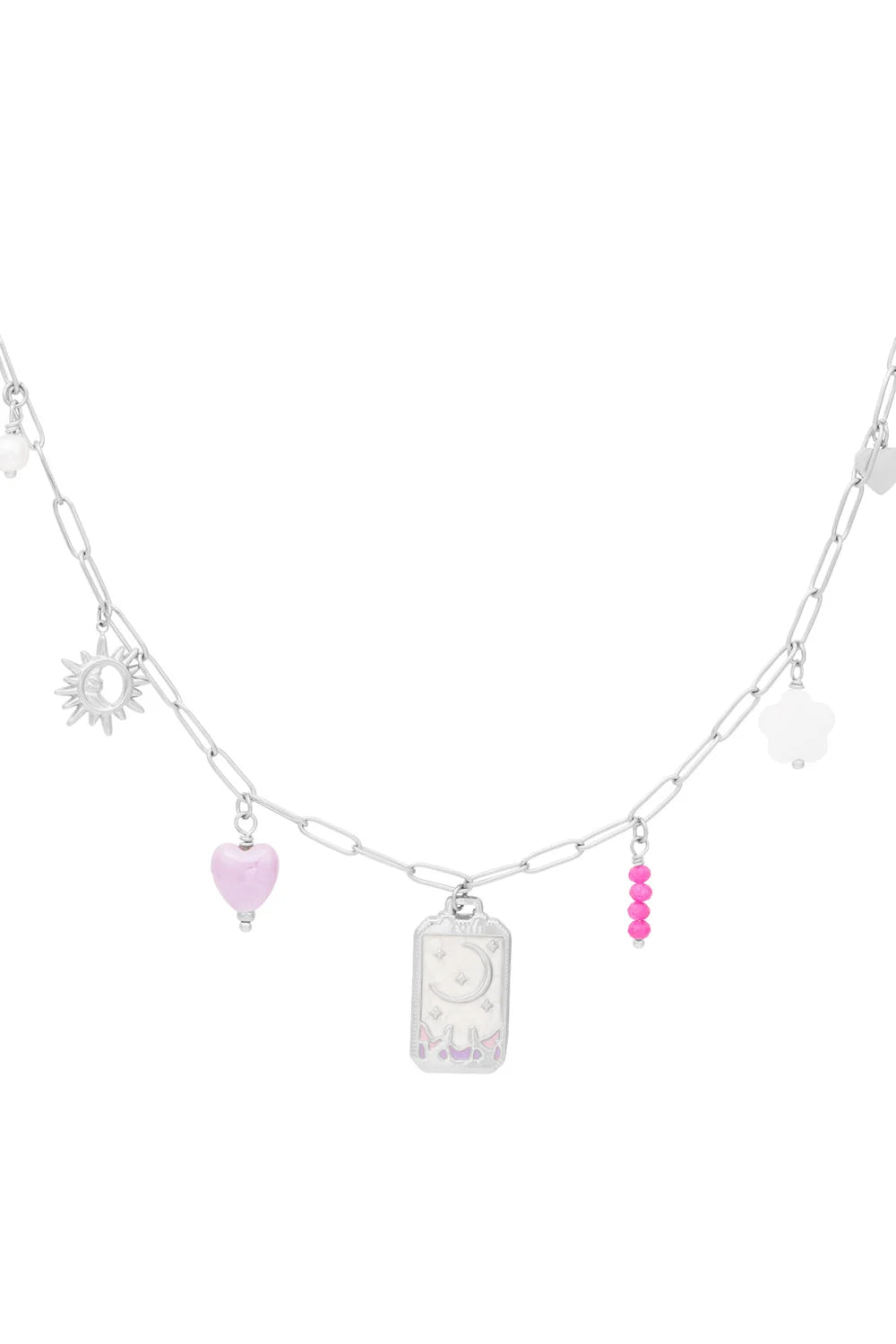 Tiny Moon Bedelketting – Zilver