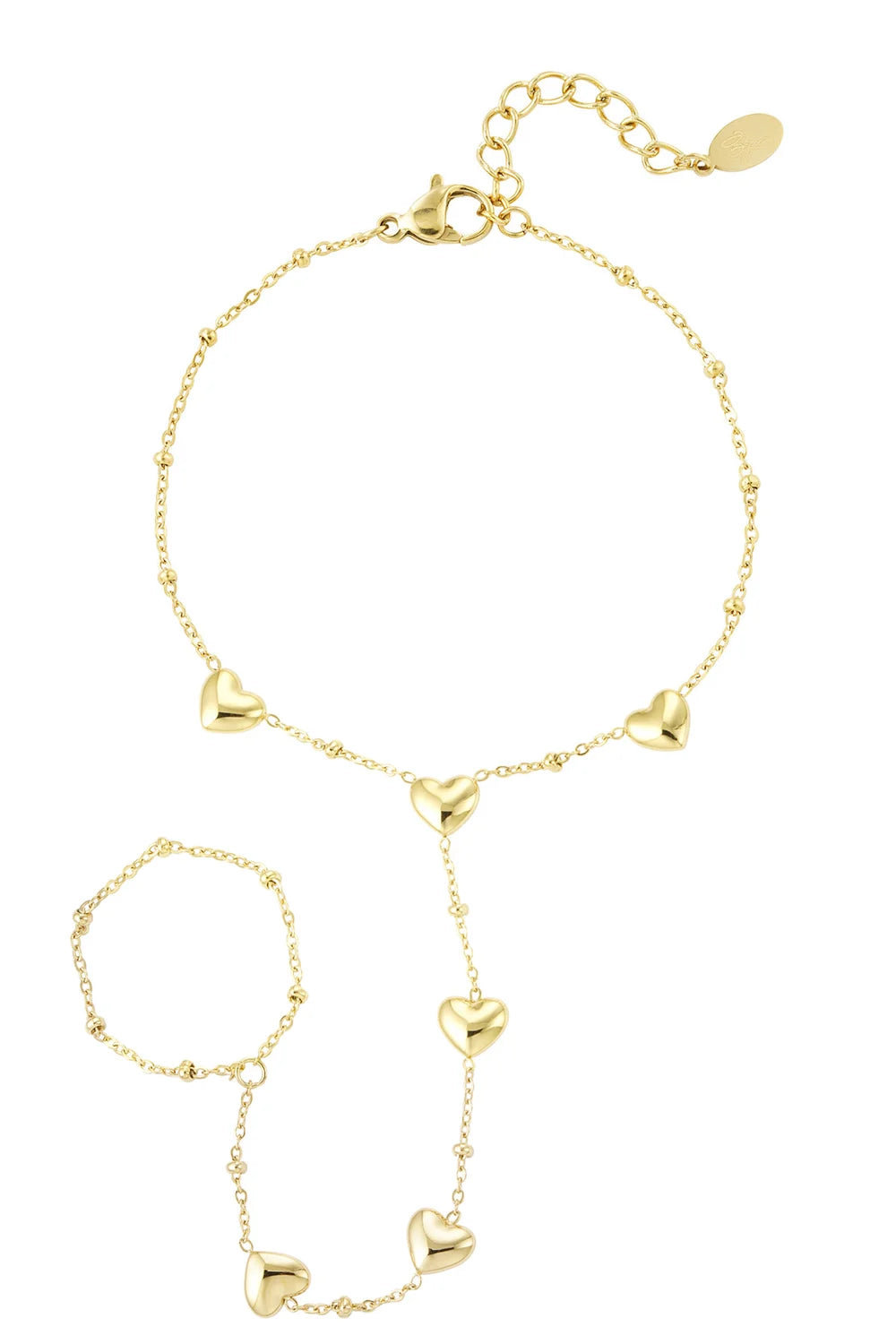 Big love hand chain GOUD