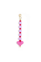 Bungelende hartjes hanger Fuchsia