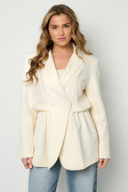 Getailleerde blazer off-white