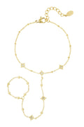 Glitter spark hand chain GOUD