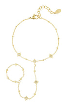 Glitter spark hand chain GOUD