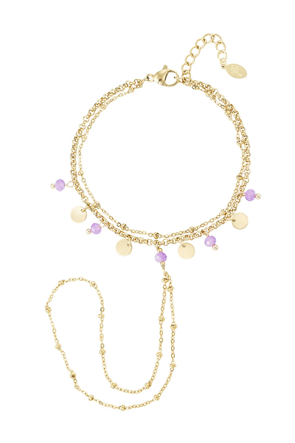 Purple rain hand chain GOUD