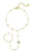 Lucky bloom hand chain GOUD