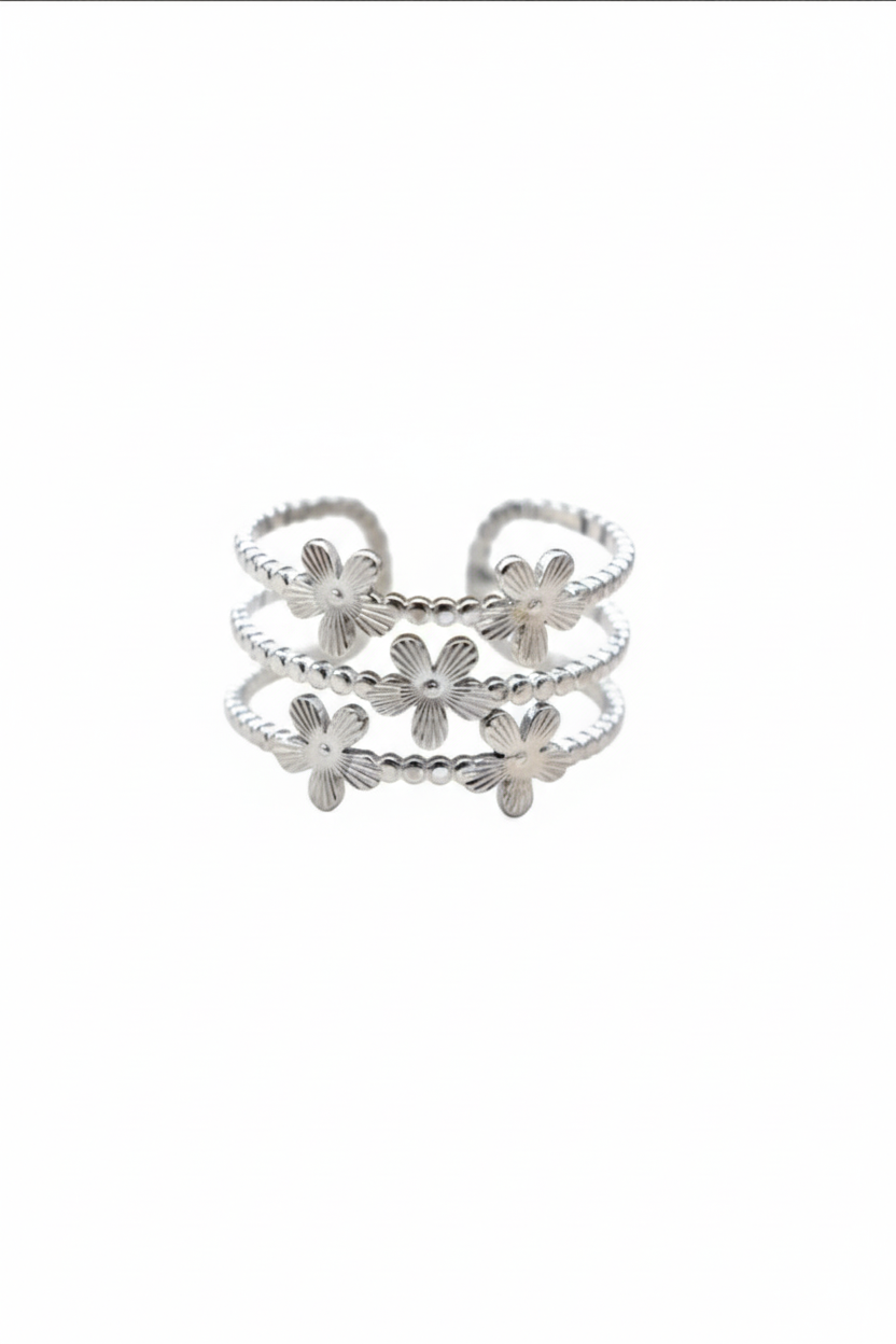 Small Flower Ring – Zilver