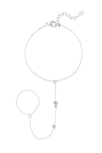 Sparkle night hand chain ZILVER