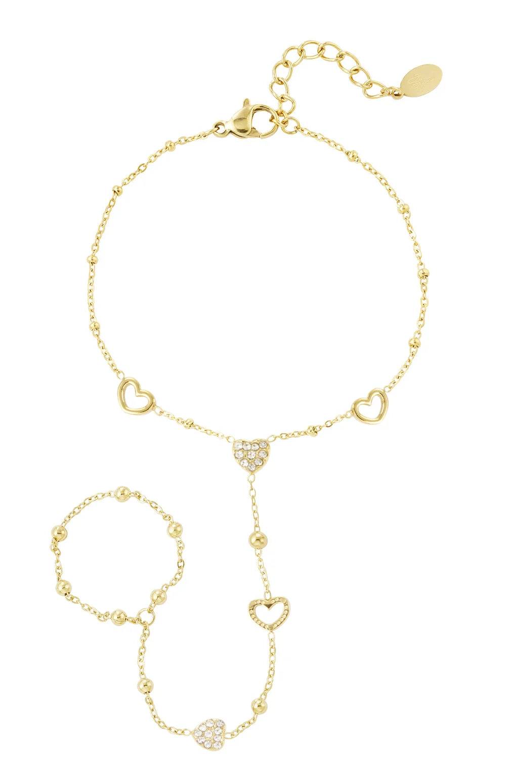 Spring love hand chain GOUD
