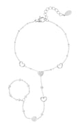 Spring love hand chain ZILVER