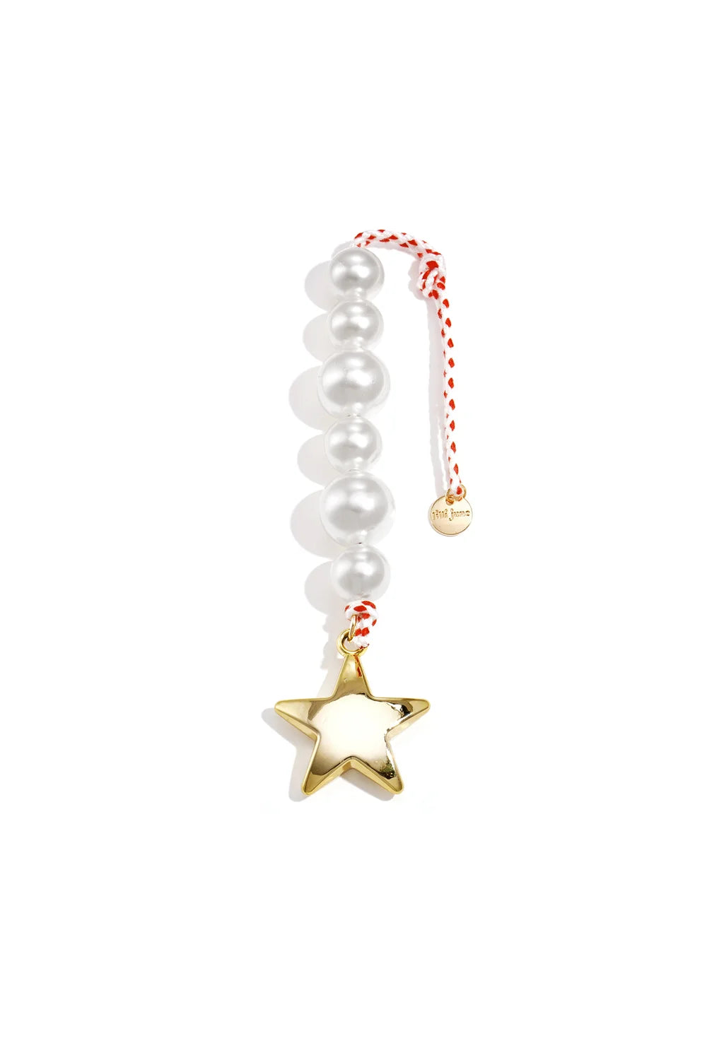 Witte kralen ster hanger